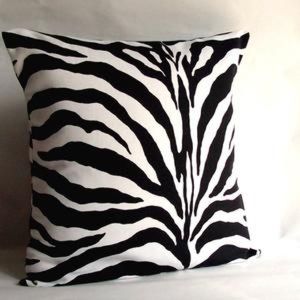 NWOT 2 Zebra-Print Pillow Covers - 20x20 inch